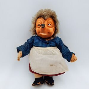 Steiff Hedgehog Micki Doll 1960s 10 1/2 Inches Tall Version Mother Vintage